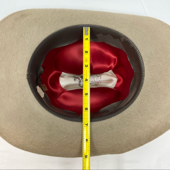 Rare Vintage Disney World Parks Wool Tan Frontiersman Brimmed Hat - Picture 7 of 10